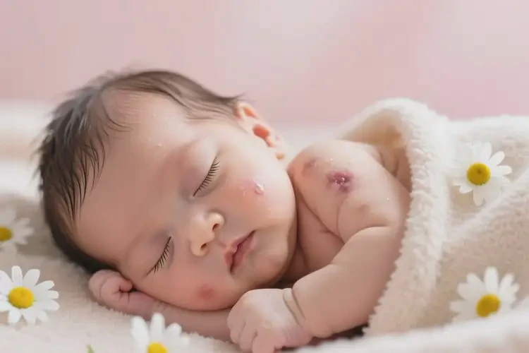 小兒面部長(zhǎng)濕疹能夠徹底治愈嗎(圖1)