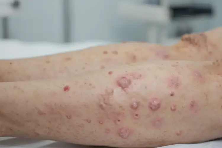 女生小腿上偶爾起濕疹不管它會(huì)自己自愈嗎(圖3)