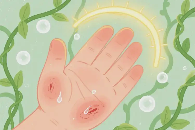 小兒手上容易長濕疹可以徹底自愈嗎(圖1)