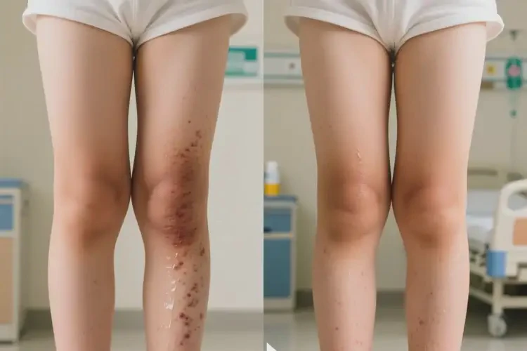 兒童大腿上出濕疹能徹底自愈嗎(圖1)