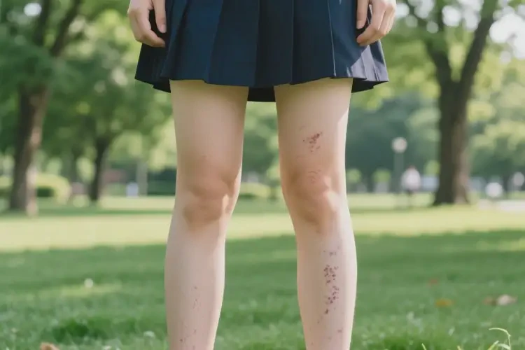 大學(xué)生大腿上偶爾長(zhǎng)濕疹可以徹底自愈嗎(圖1)