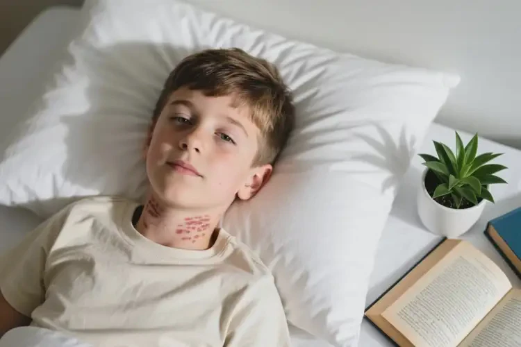 中学生脖子出现湿疹能靠自己自愈吗(图1)