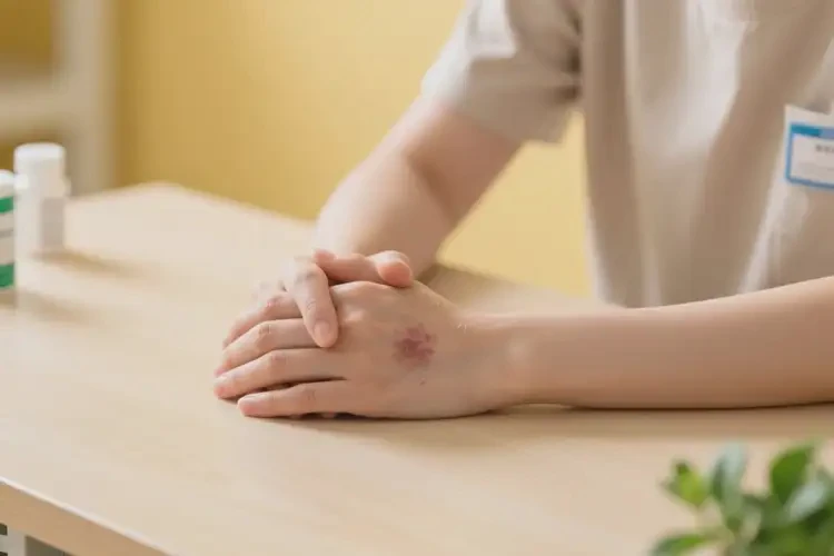 女性手上偶爾長(zhǎng)濕疹能徹底自愈嗎(圖1)