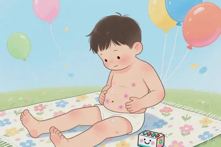 兒童肚子上長濕疹能夠徹底治愈嗎(圖2)