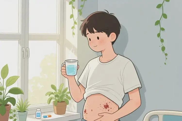 青年人肚子上容易长湿疹能够彻底治愈吗(图1)