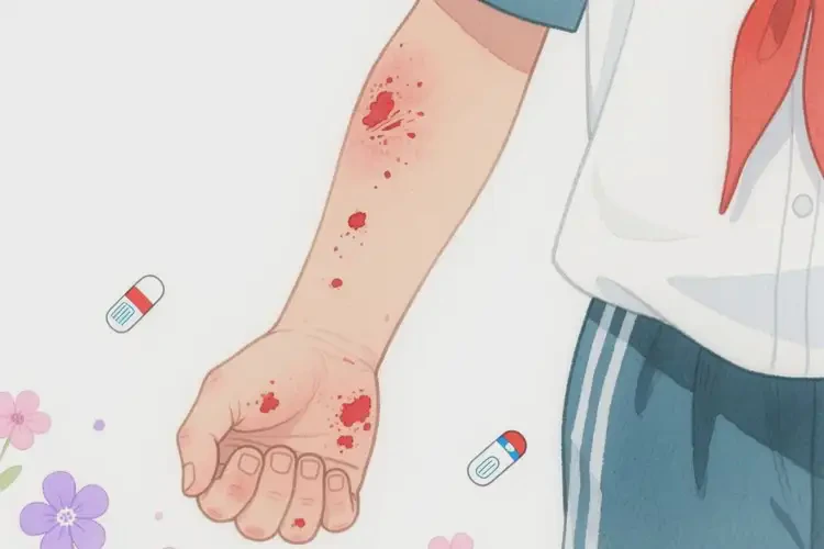 中學(xué)生手臂容易起濕疹能徹底自愈嗎(圖1)