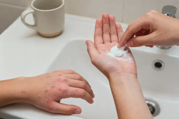 青少年手上起濕疹不管它會(huì)自己自愈嗎(圖3)