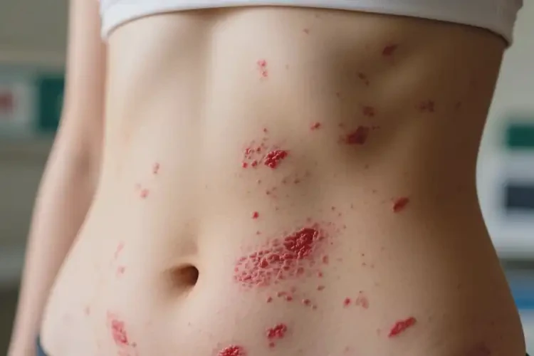 女性肚子出濕疹不管它會(huì)自己自愈嗎(圖4)