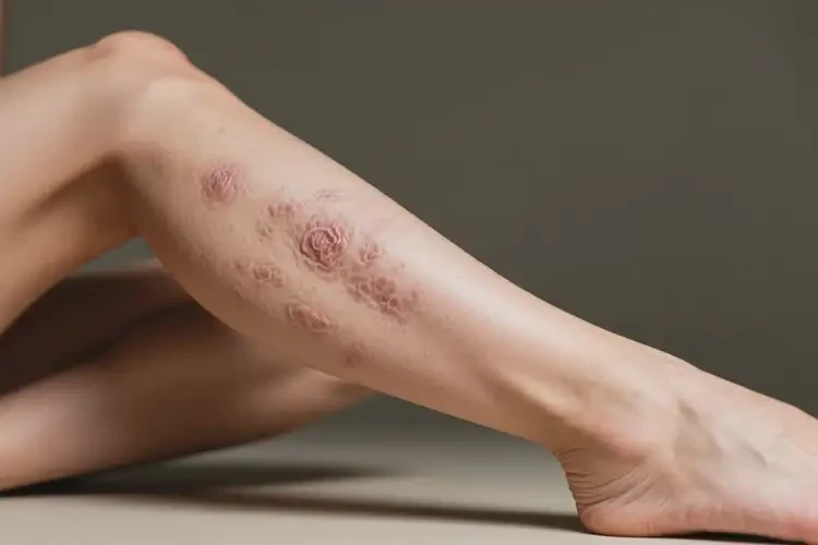 女生大腿上出現(xiàn)濕疹不管它會(huì)自己自愈嗎(圖2)