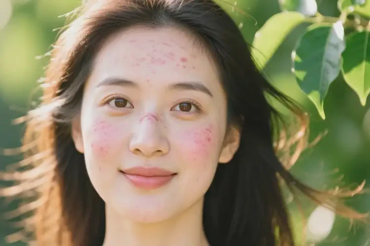 女性面部偶爾起濕疹能靠自己自愈嗎(圖1)