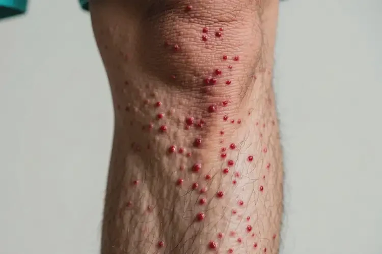 男人小腿上容易長濕疹不管它會(huì)自己自愈嗎(圖1)