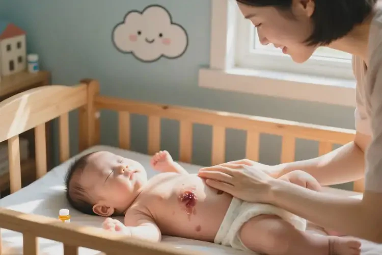 新生兒肚子上經(jīng)常長(zhǎng)濕疹可以徹底自愈嗎(圖1)