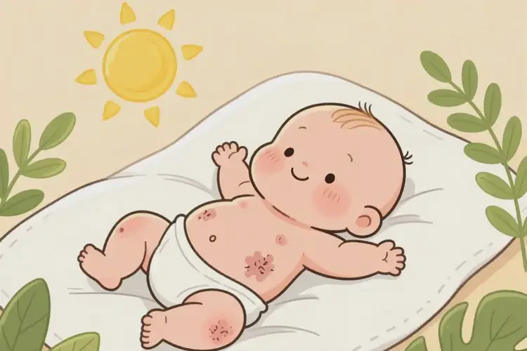 寶寶肚子有濕疹可以徹底自愈嗎(圖3)