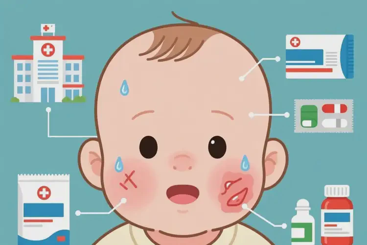 寶寶面部有濕疹不管它會(huì)自己自愈嗎(圖2)