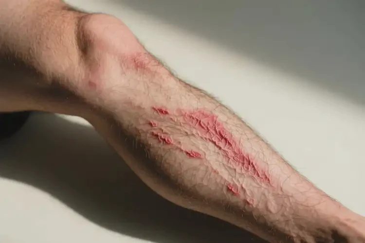 男人大腿長濕疹不管它會自己痊愈嗎(圖1)