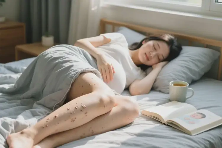 產(chǎn)婦大腿上偶爾起濕疹不管它會(huì)自己好嗎(圖3)