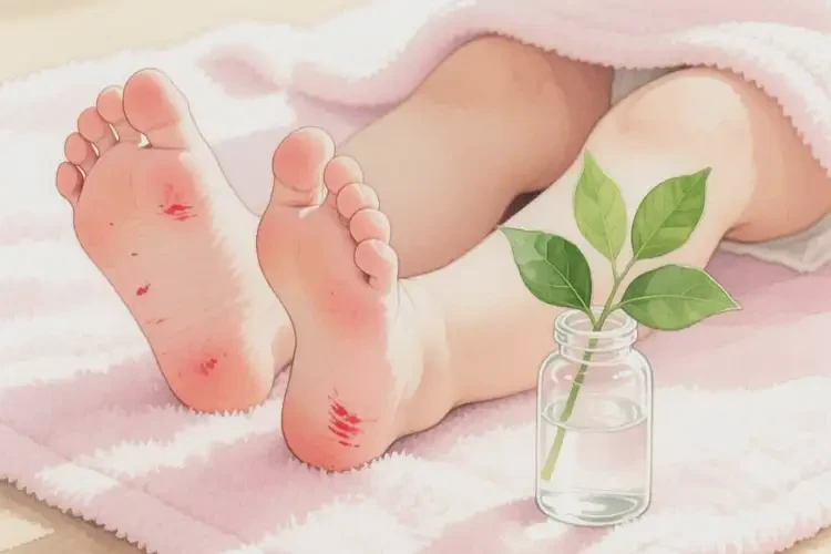 孩子腳上偶爾長(zhǎng)濕疹能靠自己自愈嗎(圖1)