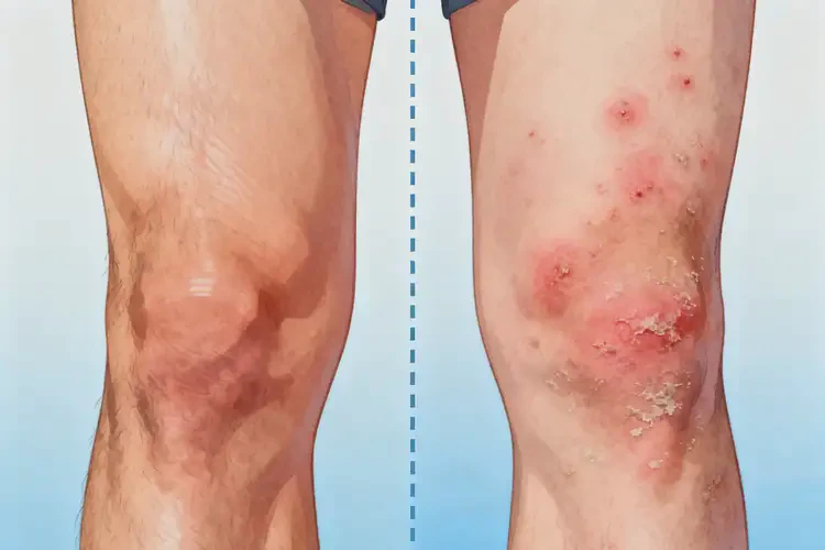 男性大腿經(jīng)常起濕疹不管它會自己好嗎(圖2)