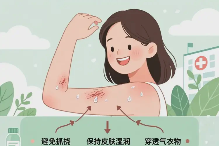 女性身上起濕疹能靠自己自愈嗎(圖2)