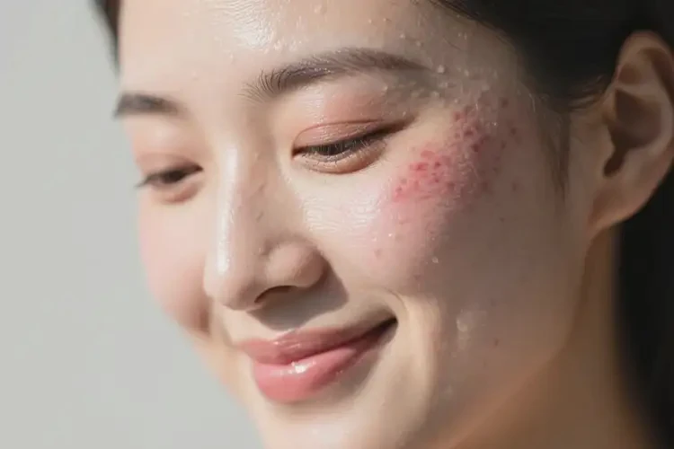 女性面部偶爾起濕疹不管它會自己痊愈嗎(圖1)