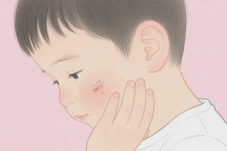 孩子臉上偶爾起濕疹不管它會(huì)自己自愈嗎(圖2)