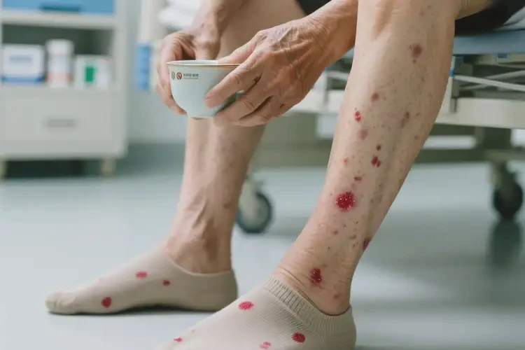 老年人四肢偶爾起濕疹不管它會自己好嗎(圖1)