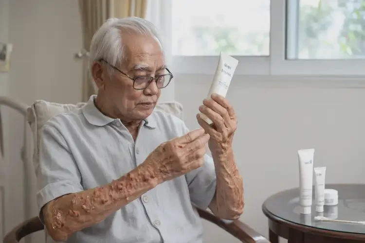 高齡老人手臂上偶爾起濕疹能徹底自愈嗎(圖2)