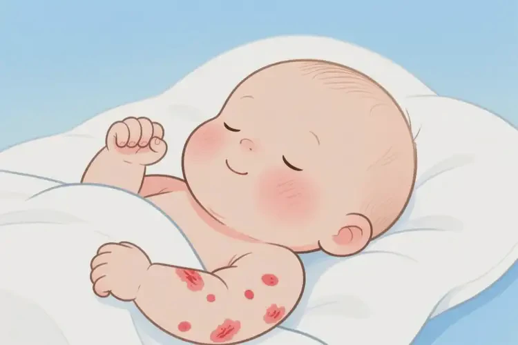 嬰兒手臂上起濕疹能靠自己自愈嗎(圖3)