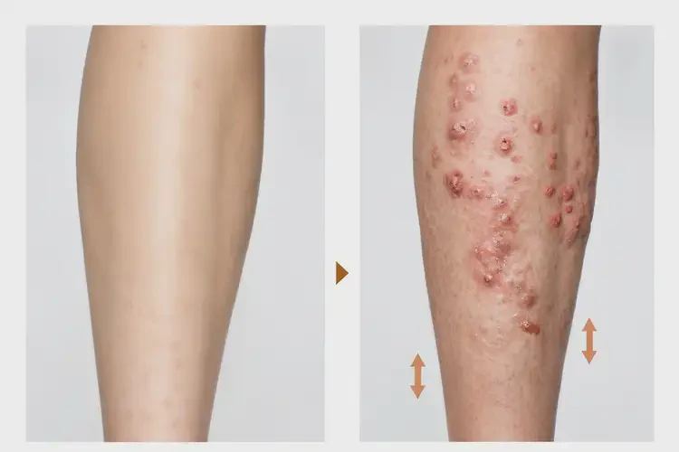 青年人大腿上長(zhǎng)濕疹能夠徹底治愈嗎(圖1)