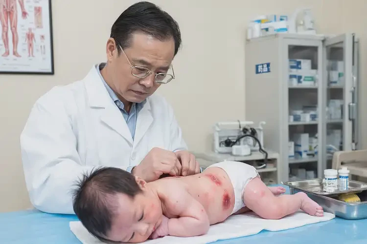 寶寶全身偶爾起濕疹不管它會(huì)自己痊愈嗎(圖1)