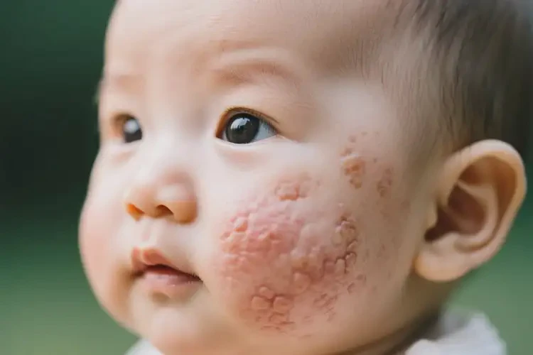 嬰兒面部出濕疹不管它會自己痊愈嗎(圖3)