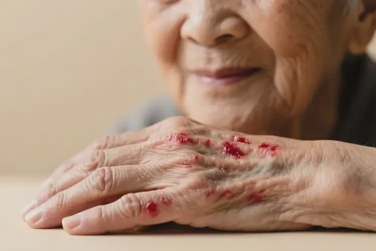 高齡老人身上出現(xiàn)濕疹不管它會(huì)自己痊愈嗎(圖4)