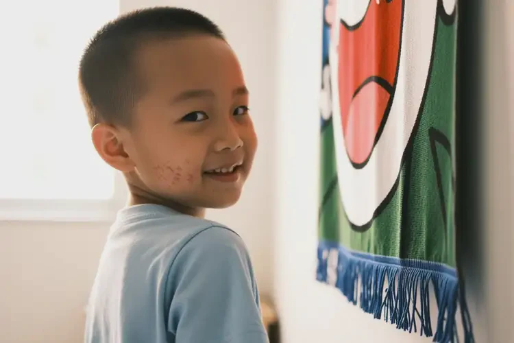 孩子面部出現(xiàn)濕疹不管它會自己自愈嗎(圖1)