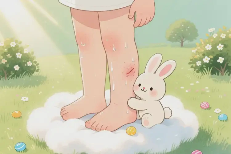 兒童四肢偶爾長(zhǎng)濕疹可以徹底自愈嗎(圖2)