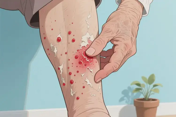 老年人小腿長(zhǎng)濕疹不管它會(huì)自己痊愈嗎(圖2)