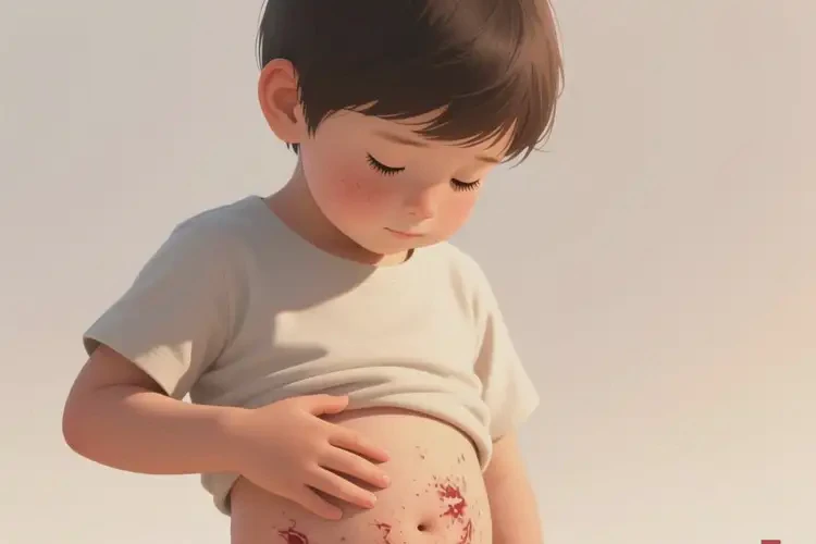兒童肚子上出現(xiàn)濕疹能徹底自愈嗎(圖1)