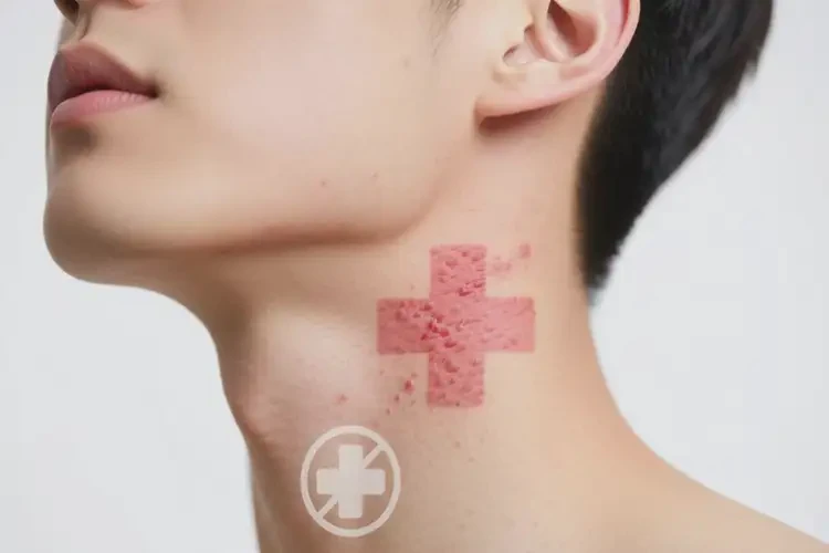 男生脖子上有濕疹能夠徹底治愈嗎(圖4)