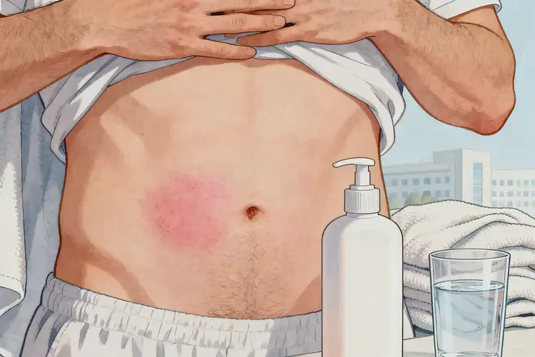 男性肚子上起濕疹能靠自己自愈嗎(圖1)