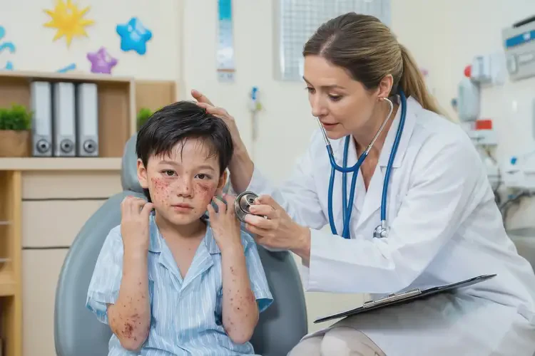 兒童臉上起濕疹能夠徹底治愈嗎(圖2)