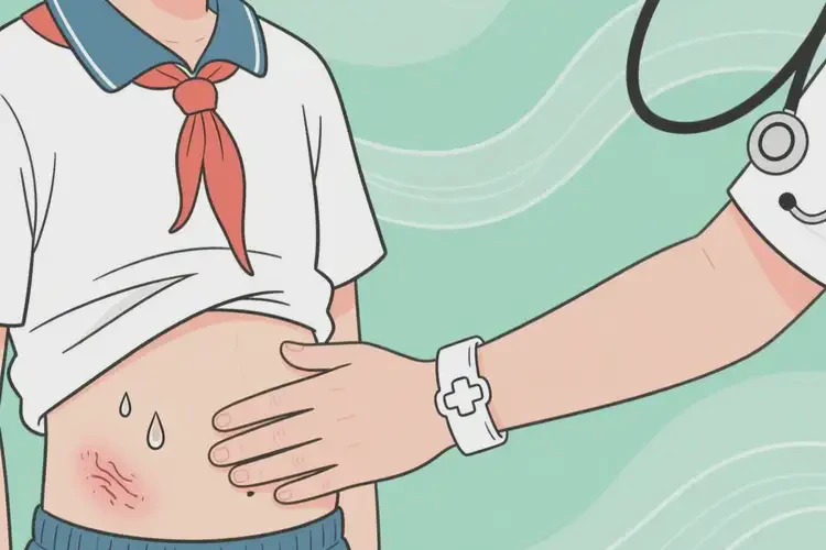 中學(xué)生肚子上起濕疹能夠徹底治愈嗎(圖2)