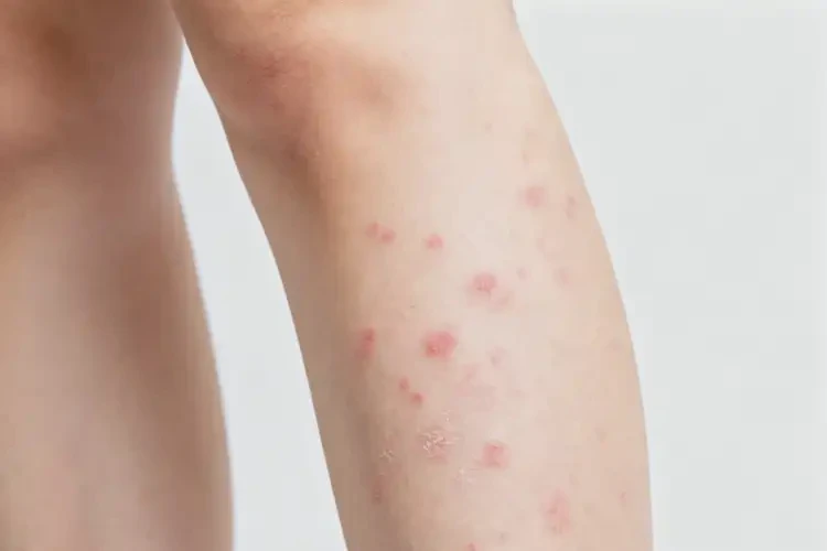 女人小腿起濕疹不管它會(huì)自己痊愈嗎(圖1)