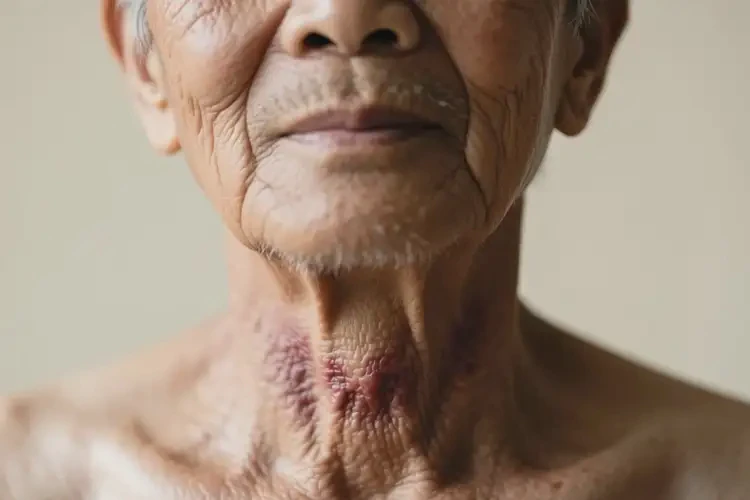 老人脖子上有濕疹不管它會自己痊愈嗎(圖3)