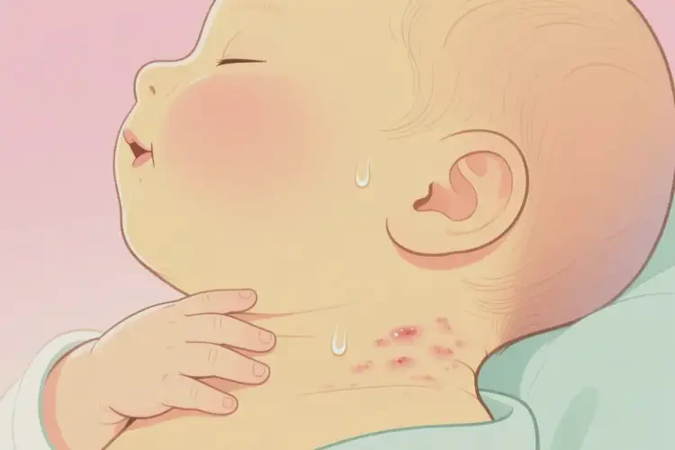 新生兒脖子出濕疹可以徹底自愈嗎(圖1)