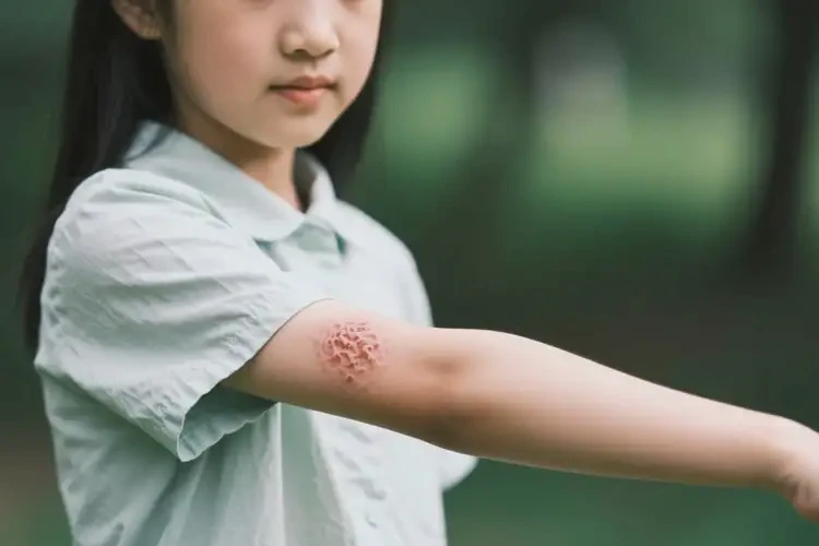 女生手臂經(jīng)常長濕疹不管它會自己痊愈嗎(圖1)