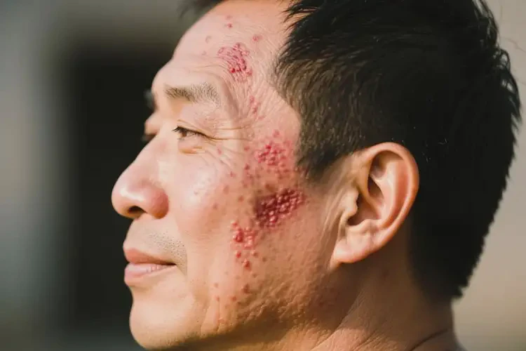 男人臉上經常長濕疹不管它會自己好嗎(圖2)