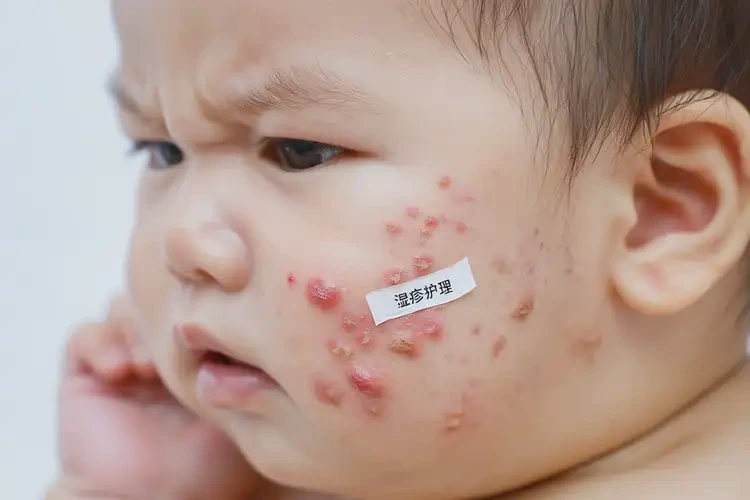 宝宝面部容易起湿疹不管它会自己痊愈吗(图4)