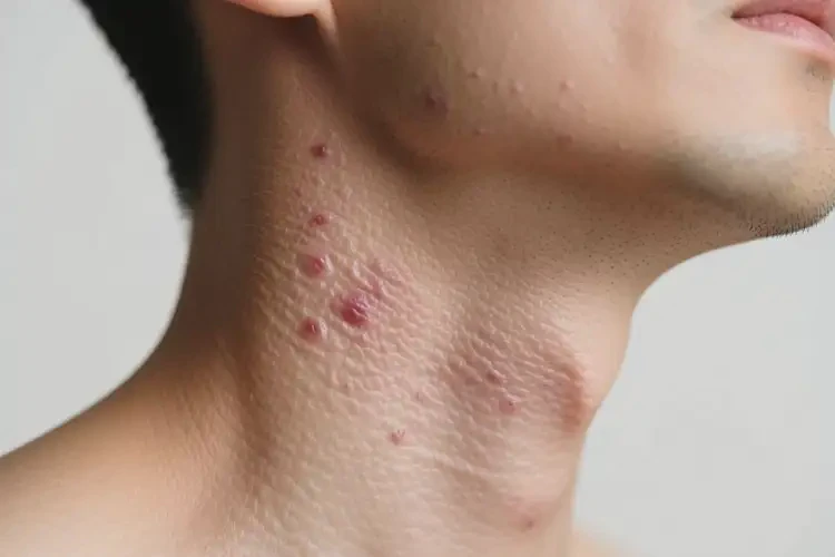 男性脖子上長濕疹可以徹底自愈嗎(圖1)