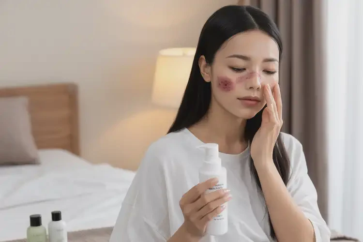 產(chǎn)婦臉上出現(xiàn)濕疹不管它會自己好嗎(圖2)