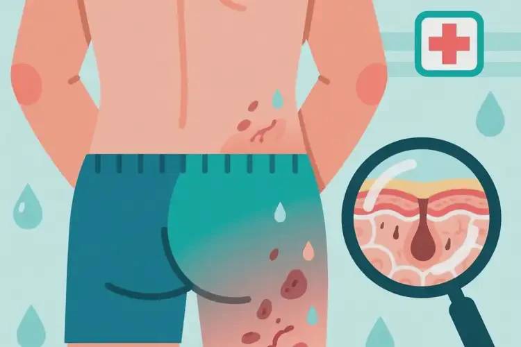 男生屁股有濕疹能靠自己自愈嗎(圖2)