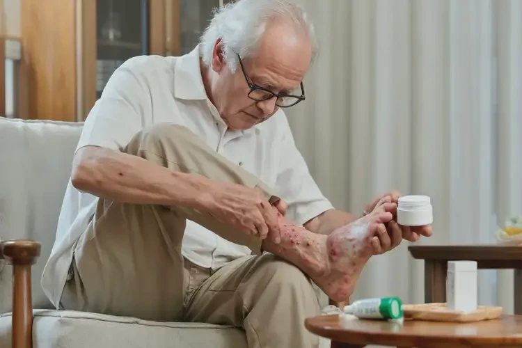 老年人腳上偶爾長濕疹不管它會自己自愈嗎(圖3)